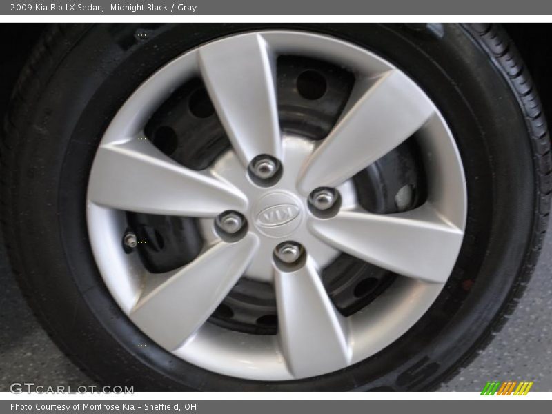 Midnight Black / Gray 2009 Kia Rio LX Sedan