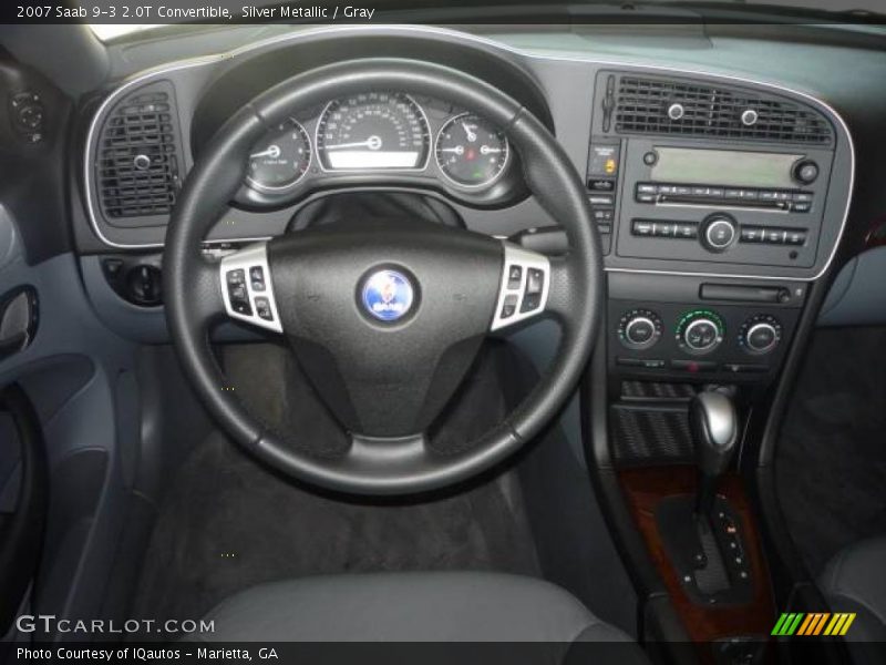 Silver Metallic / Gray 2007 Saab 9-3 2.0T Convertible