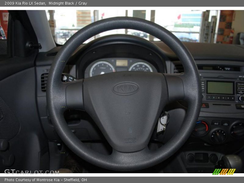 Midnight Black / Gray 2009 Kia Rio LX Sedan