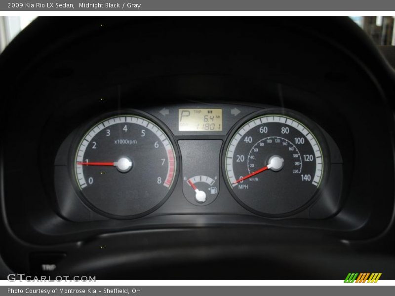 Midnight Black / Gray 2009 Kia Rio LX Sedan