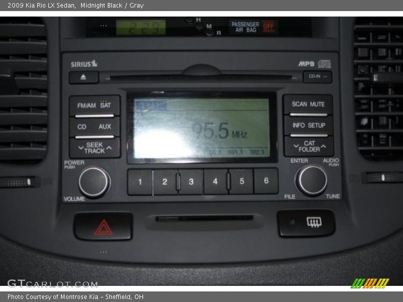 Midnight Black / Gray 2009 Kia Rio LX Sedan