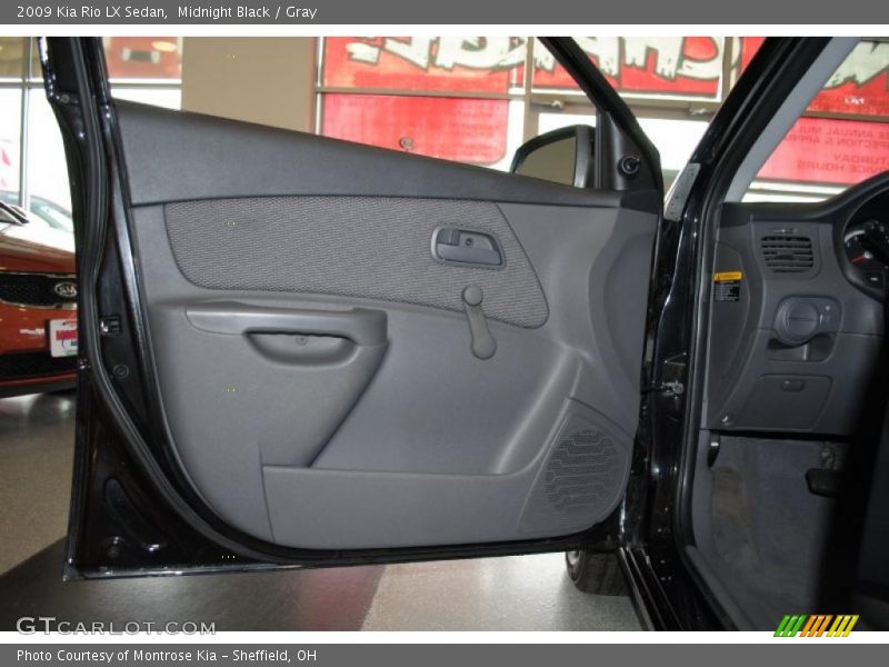 Midnight Black / Gray 2009 Kia Rio LX Sedan