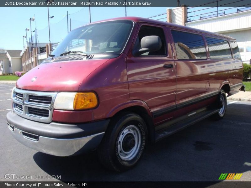 Medium Red Metallic / Dark Slate Gray 2001 Dodge Ram Van 3500 Passenger