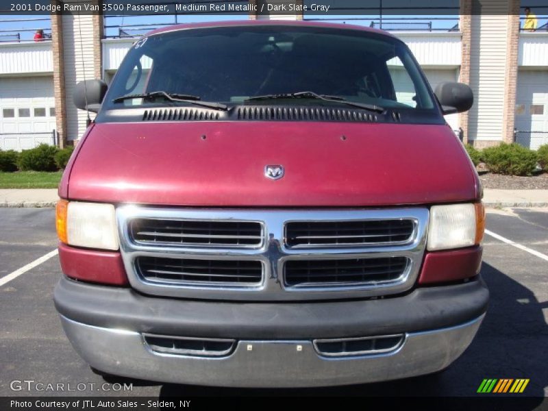 Medium Red Metallic / Dark Slate Gray 2001 Dodge Ram Van 3500 Passenger
