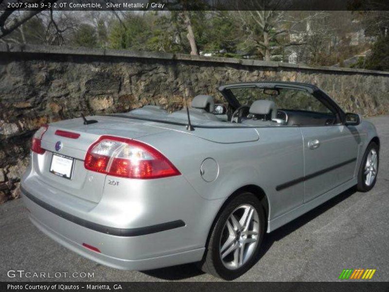 Silver Metallic / Gray 2007 Saab 9-3 2.0T Convertible