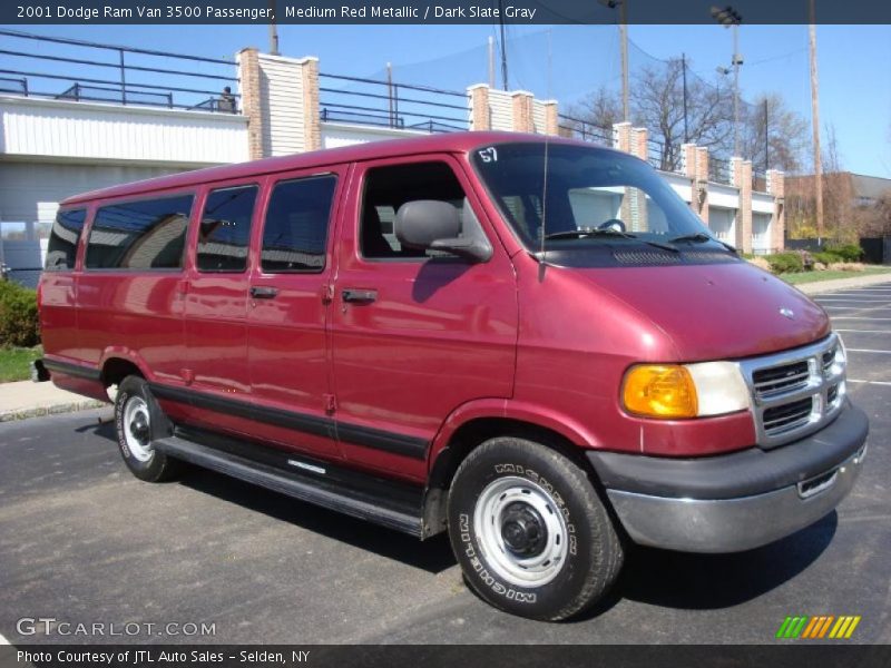 Medium Red Metallic / Dark Slate Gray 2001 Dodge Ram Van 3500 Passenger