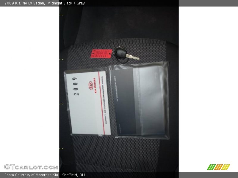 Midnight Black / Gray 2009 Kia Rio LX Sedan