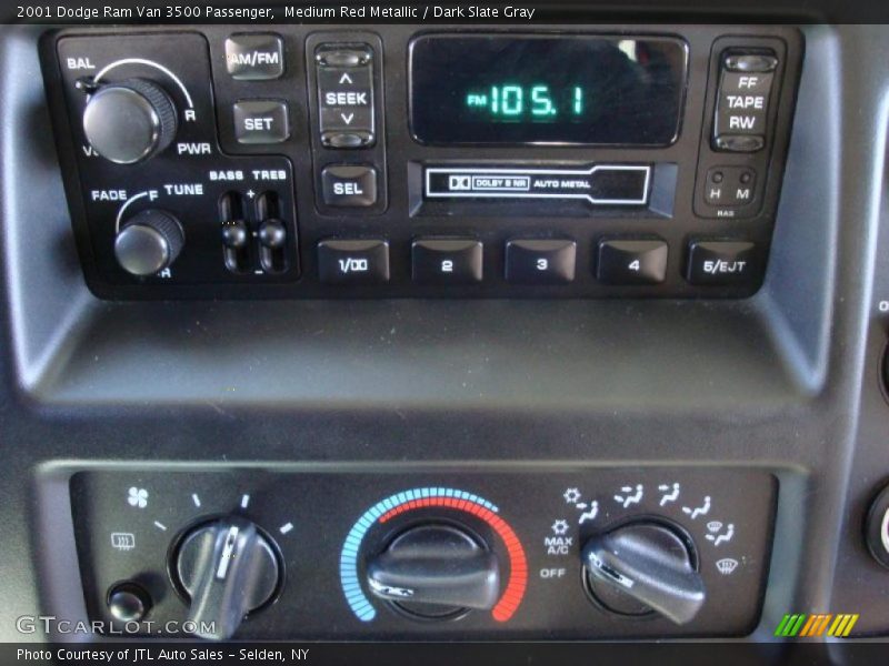 Medium Red Metallic / Dark Slate Gray 2001 Dodge Ram Van 3500 Passenger