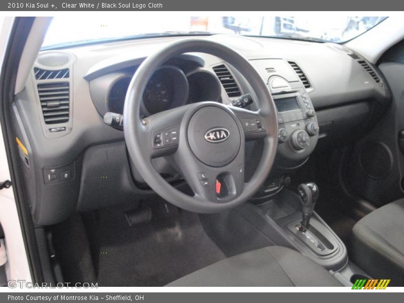 Clear White / Black Soul Logo Cloth 2010 Kia Soul +