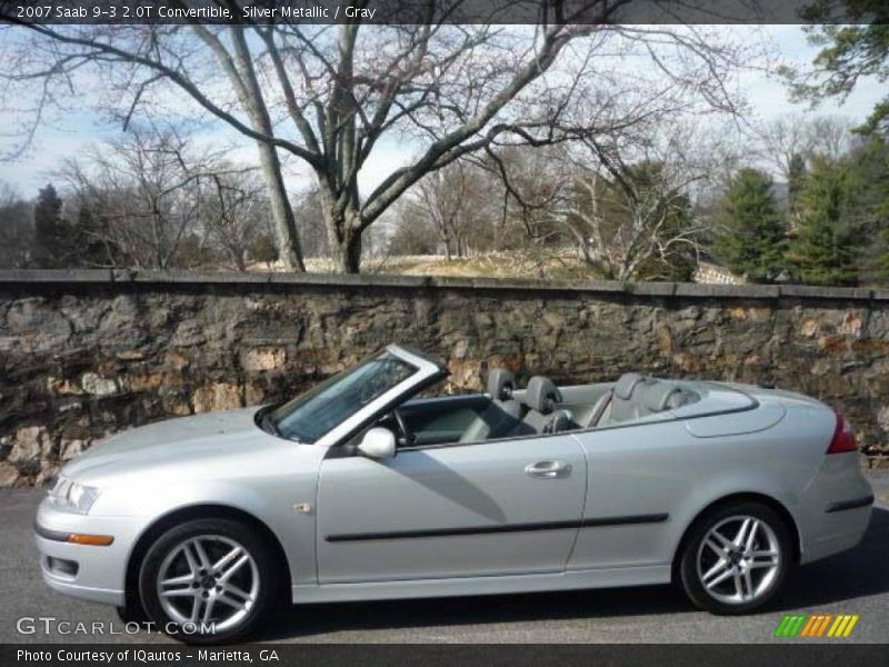 Silver Metallic / Gray 2007 Saab 9-3 2.0T Convertible