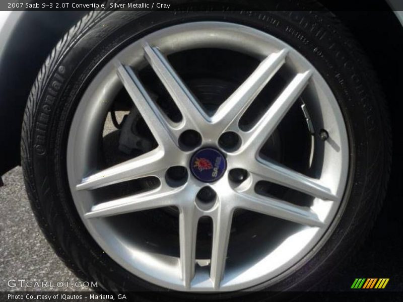 Silver Metallic / Gray 2007 Saab 9-3 2.0T Convertible