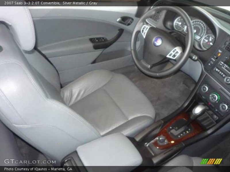 Silver Metallic / Gray 2007 Saab 9-3 2.0T Convertible