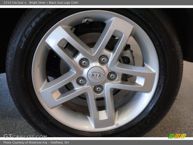 Bright Silver / Black Soul Logo Cloth 2010 Kia Soul +