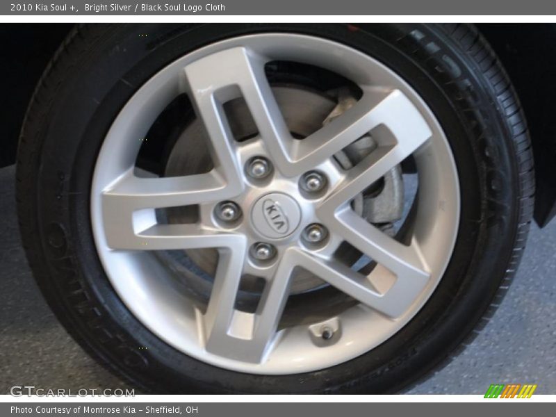 Bright Silver / Black Soul Logo Cloth 2010 Kia Soul +