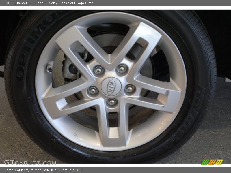 Bright Silver / Black Soul Logo Cloth 2010 Kia Soul +