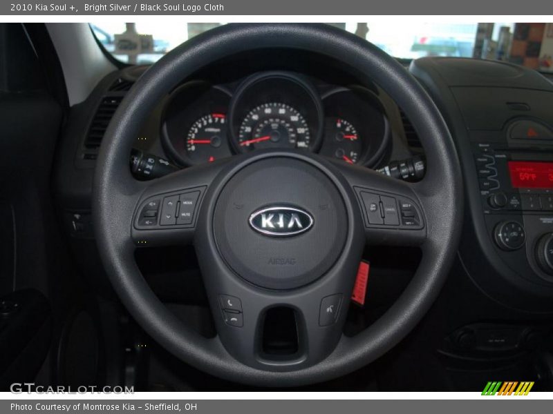 Bright Silver / Black Soul Logo Cloth 2010 Kia Soul +