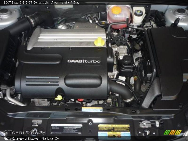 Silver Metallic / Gray 2007 Saab 9-3 2.0T Convertible