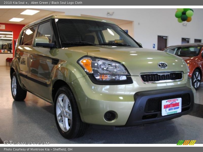 Alien Green / Black Soul Logo Cloth 2010 Kia Soul +
