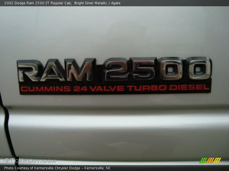 Bright Silver Metallic / Agate 2002 Dodge Ram 2500 ST Regular Cab
