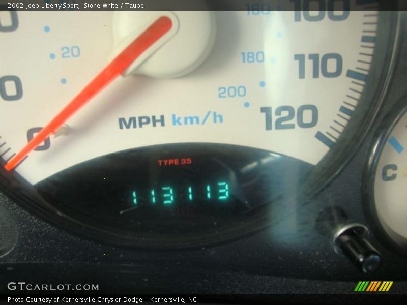 Stone White / Taupe 2002 Jeep Liberty Sport