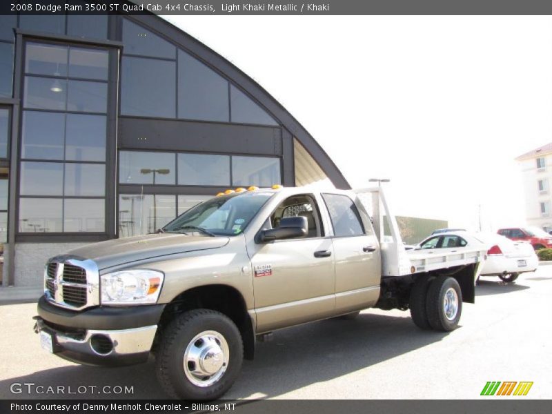 Light Khaki Metallic / Khaki 2008 Dodge Ram 3500 ST Quad Cab 4x4 Chassis