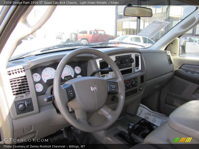 Light Khaki Metallic / Khaki 2008 Dodge Ram 3500 ST Quad Cab 4x4 Chassis