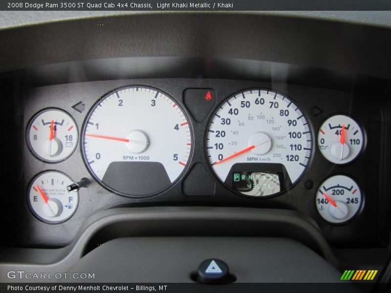 Light Khaki Metallic / Khaki 2008 Dodge Ram 3500 ST Quad Cab 4x4 Chassis
