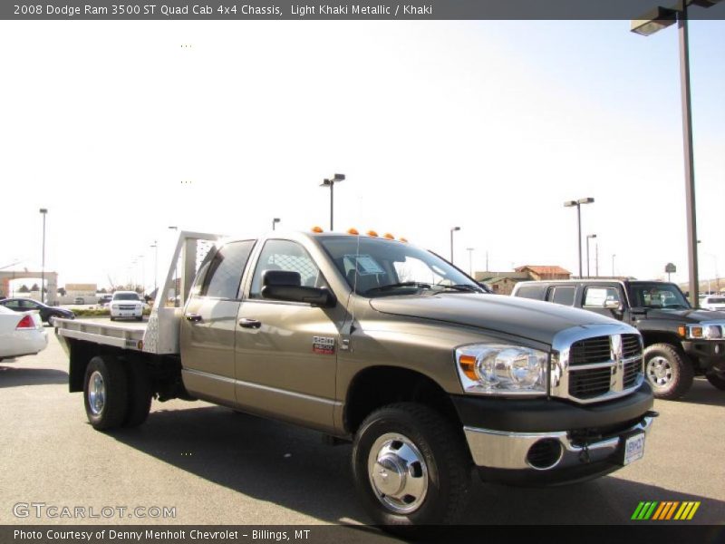 Light Khaki Metallic / Khaki 2008 Dodge Ram 3500 ST Quad Cab 4x4 Chassis