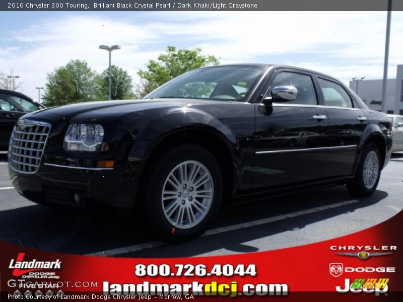 Brilliant Black Crystal Pearl / Dark Khaki/Light Graystone 2010 Chrysler 300 Touring