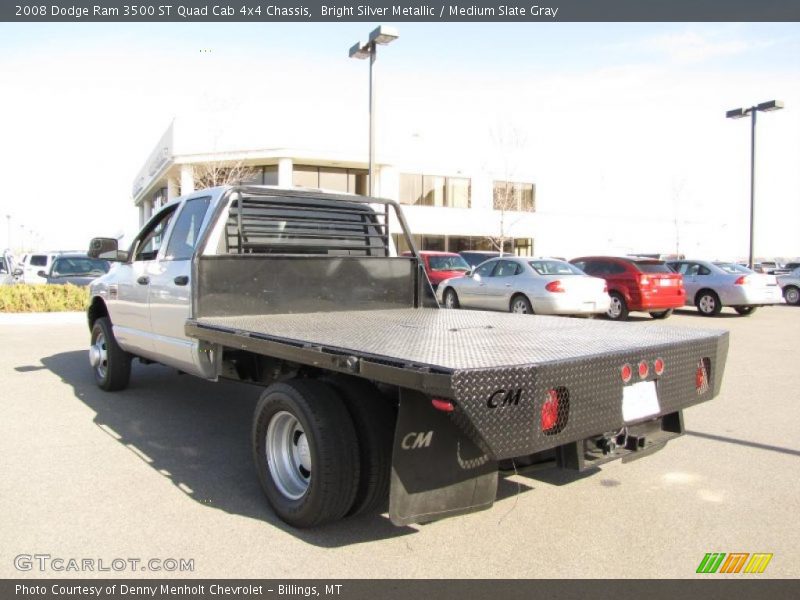 Bright Silver Metallic / Medium Slate Gray 2008 Dodge Ram 3500 ST Quad Cab 4x4 Chassis