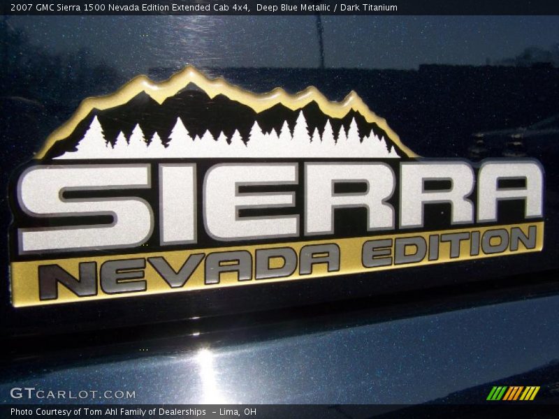 Deep Blue Metallic / Dark Titanium 2007 GMC Sierra 1500 Nevada Edition Extended Cab 4x4