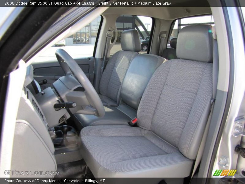 Bright Silver Metallic / Medium Slate Gray 2008 Dodge Ram 3500 ST Quad Cab 4x4 Chassis
