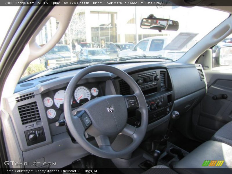 Bright Silver Metallic / Medium Slate Gray 2008 Dodge Ram 3500 ST Quad Cab 4x4 Chassis