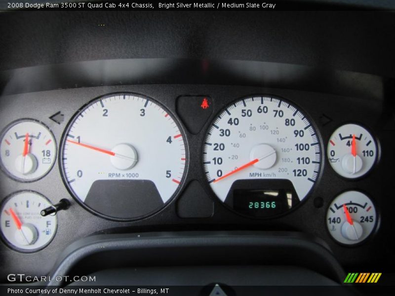 Bright Silver Metallic / Medium Slate Gray 2008 Dodge Ram 3500 ST Quad Cab 4x4 Chassis