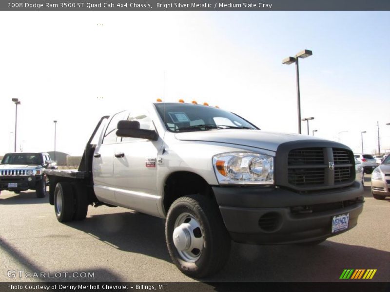 Bright Silver Metallic / Medium Slate Gray 2008 Dodge Ram 3500 ST Quad Cab 4x4 Chassis