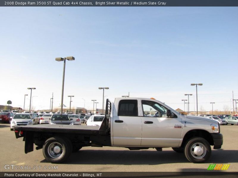 Bright Silver Metallic / Medium Slate Gray 2008 Dodge Ram 3500 ST Quad Cab 4x4 Chassis