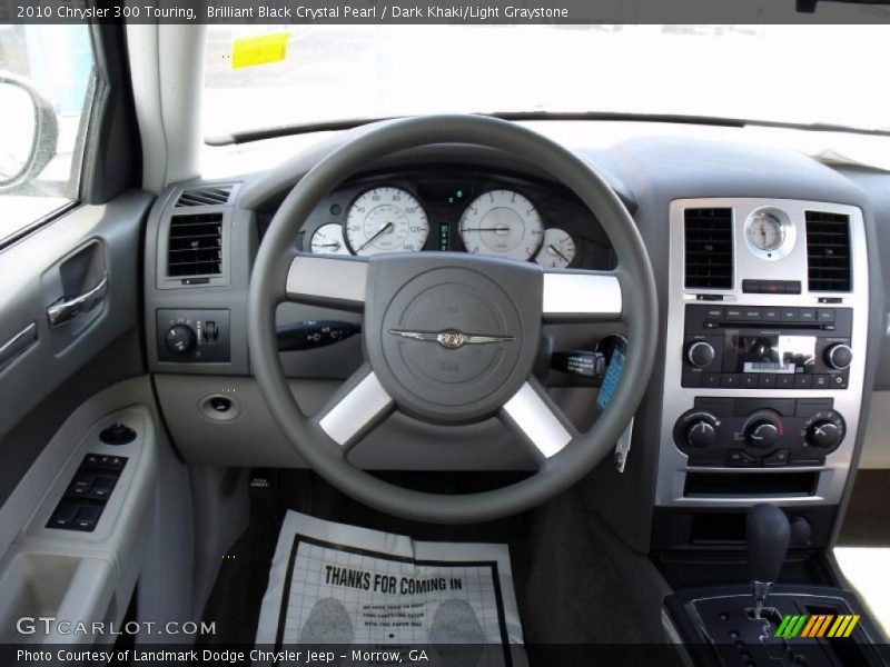 Brilliant Black Crystal Pearl / Dark Khaki/Light Graystone 2010 Chrysler 300 Touring