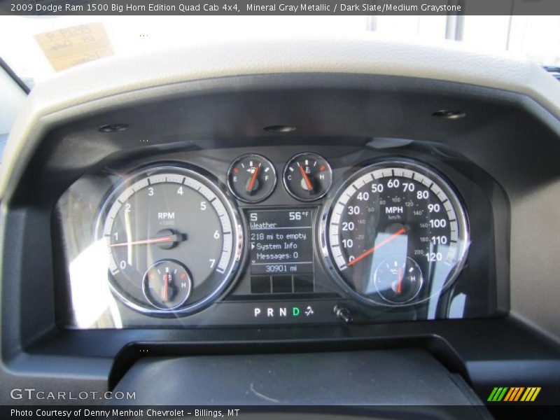 Mineral Gray Metallic / Dark Slate/Medium Graystone 2009 Dodge Ram 1500 Big Horn Edition Quad Cab 4x4