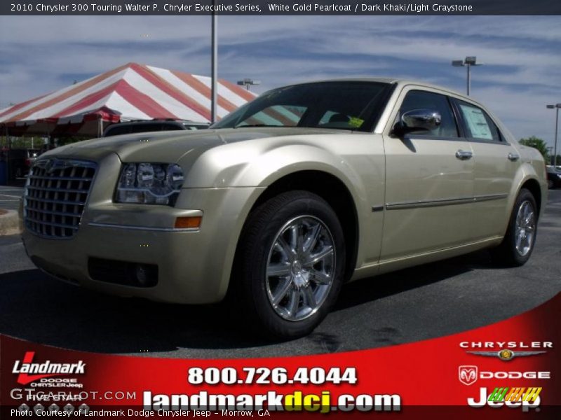 White Gold Pearlcoat / Dark Khaki/Light Graystone 2010 Chrysler 300 Touring Walter P. Chryler Executive Series