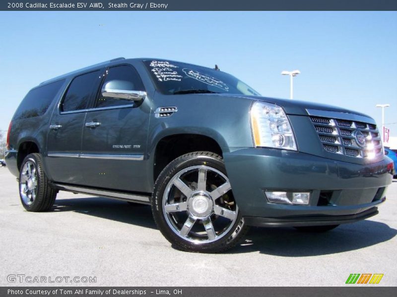 Stealth Gray / Ebony 2008 Cadillac Escalade ESV AWD