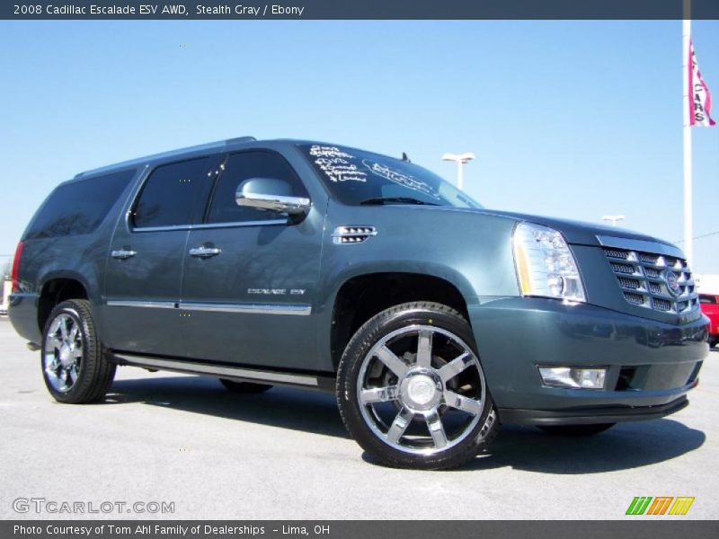 Stealth Gray / Ebony 2008 Cadillac Escalade ESV AWD
