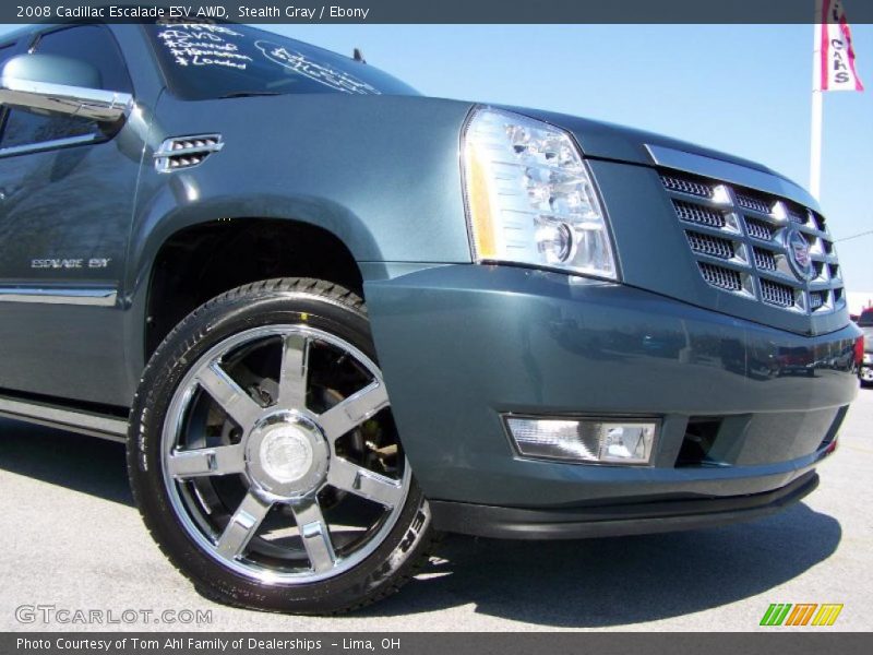 Stealth Gray / Ebony 2008 Cadillac Escalade ESV AWD