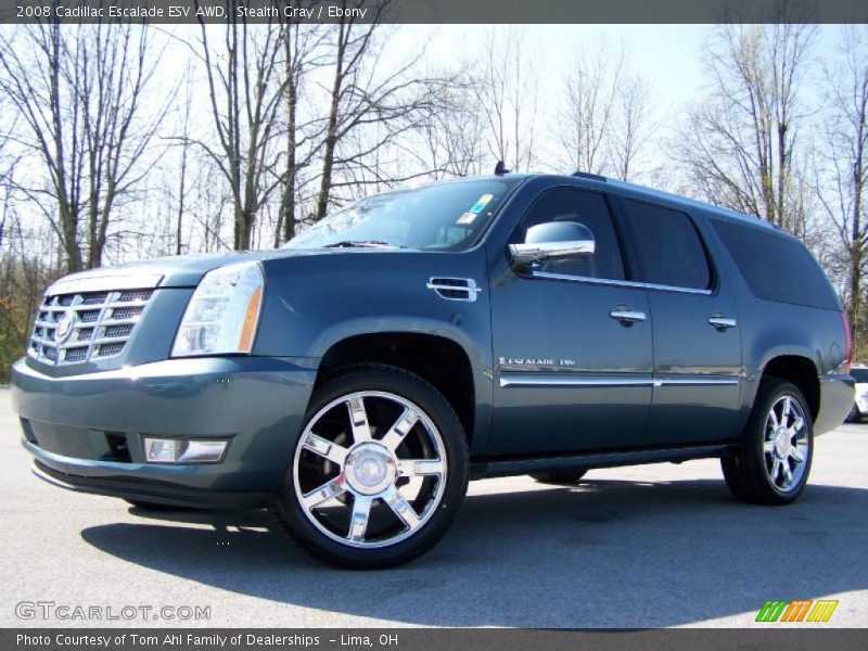 Stealth Gray / Ebony 2008 Cadillac Escalade ESV AWD