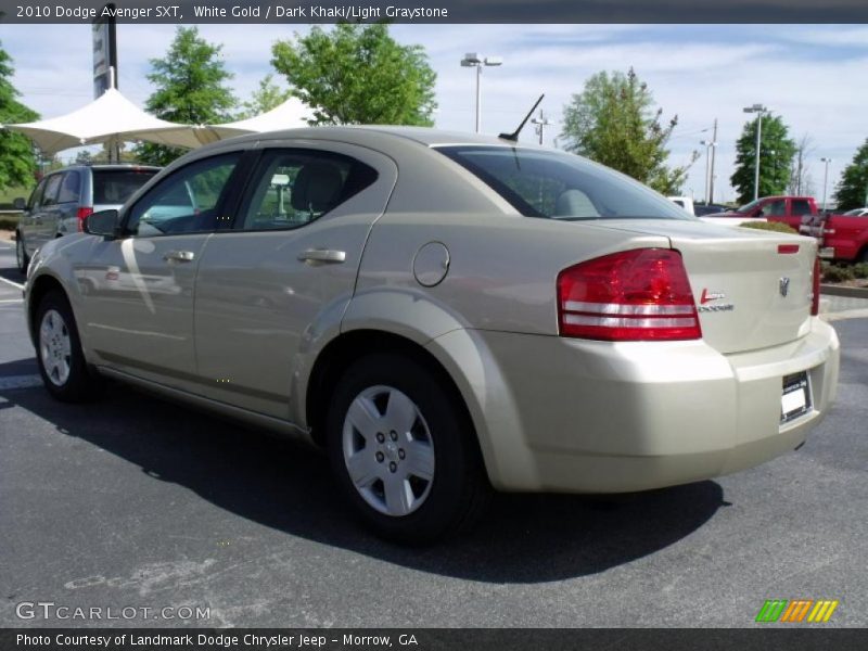 White Gold / Dark Khaki/Light Graystone 2010 Dodge Avenger SXT