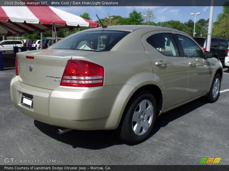 White Gold / Dark Khaki/Light Graystone 2010 Dodge Avenger SXT