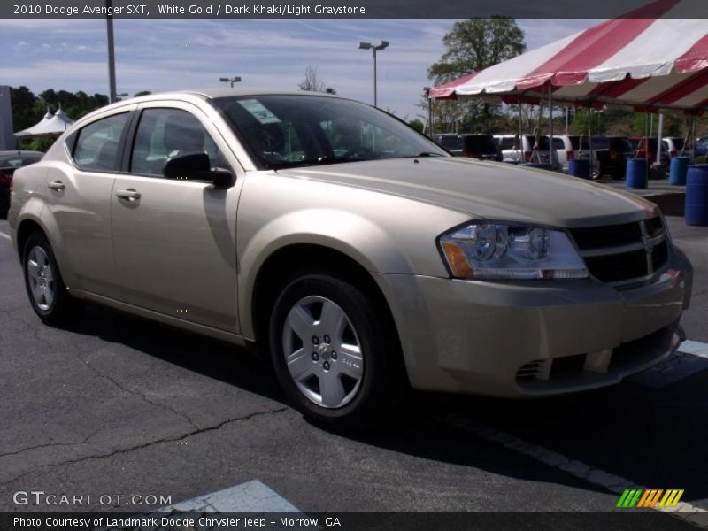 White Gold / Dark Khaki/Light Graystone 2010 Dodge Avenger SXT