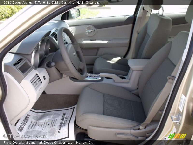 White Gold / Dark Khaki/Light Graystone 2010 Dodge Avenger SXT