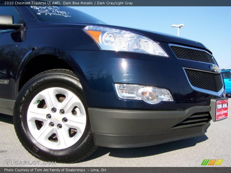 Dark Blue Metallic / Dark Gray/Light Gray 2010 Chevrolet Traverse LS AWD