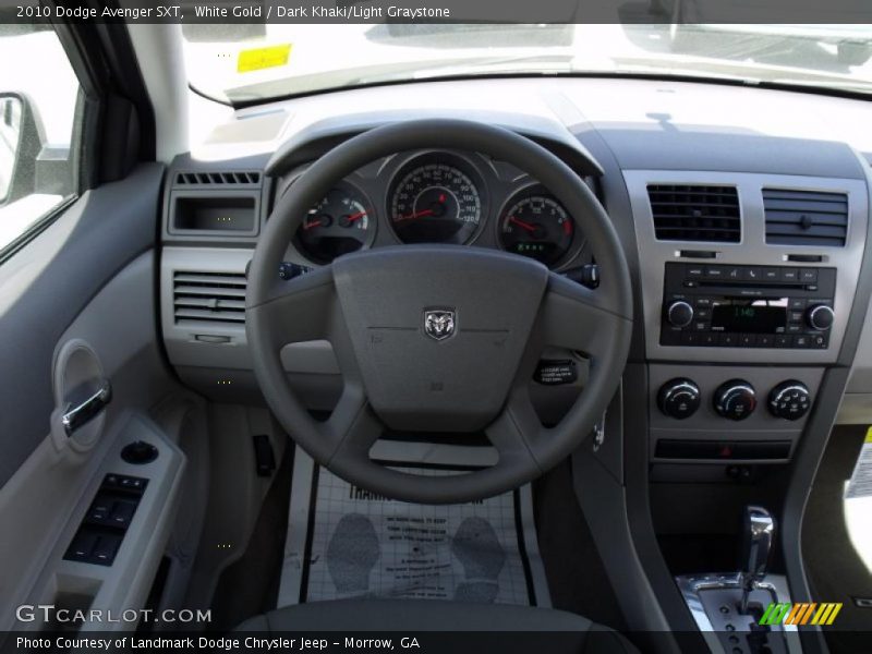 White Gold / Dark Khaki/Light Graystone 2010 Dodge Avenger SXT