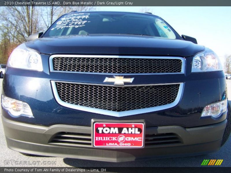 Dark Blue Metallic / Dark Gray/Light Gray 2010 Chevrolet Traverse LS AWD